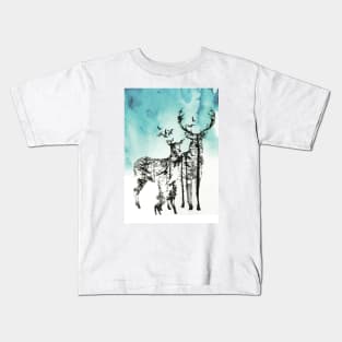 Deer Family Kids T-Shirt